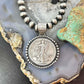 Genuine 90% Silver 1941 US Walking Liberty Half Dollar Decorated Unisex Pendant