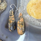 Sterling Silver Teardrop Maligano Jasper Slab Dangle Earrings For Women #502