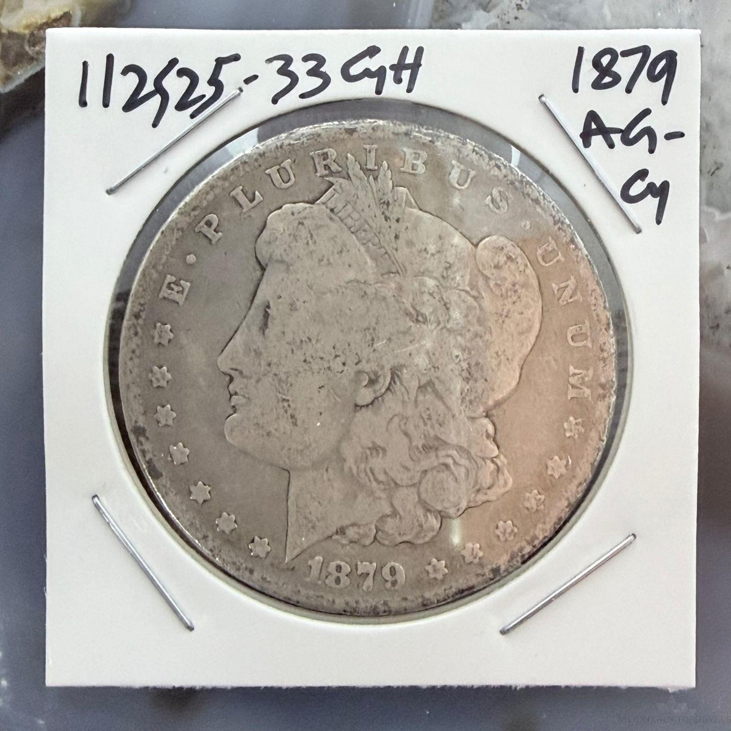 US 1879 90% Morgan Silver Dollar AG-G #112525-33GH