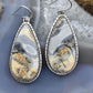 Sterling Silver Southwestern Style Teardrop Maligano Jasper Dangle Earrings For Women #3