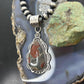 Sterling Silver Southwestern Style Teardrop Peanut Obsidian Pendant For Women