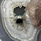 Sterling Silver Southwestern Style Triangular Malachite Chrysocolla Ring Size 9 For Women