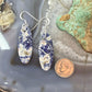 Sterling Silver Oval Sodalite Slab Dangle Earrings For Women #503