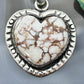 Sterling Silver Southwestern Style Wild Horse Decorated Heart Pendant For Women #2