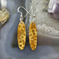 Sterling Silver Elongated Oval Fossilized Jasper Slab Dangle Earrings For Women #210