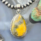Sterling Silver Southwestern Style Teardrop Yellow Jasper Pendant For Women #2