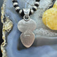 Native American Sterling Silver 2 Turquoise Decorated Pendant For Women