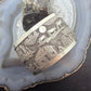 Alex Becenti Native American Sterling Silver Village Life Storyteller Wide Unisex Cuff Bracelet