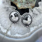 Sterling Silver Southwestern Style Oval White Buffalo Stud Earrings For Women