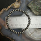 Sterling Silver 5mm Navajo Pearl Beads Stretch Bracelet For Women