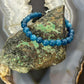 Sterling Silver 6mm Apatite Beads 7" Bracelet For Women