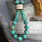 Sterling Silver Southwestern Style Turquoise Beads & Sterling Beads 26"-28" Necklace For Women