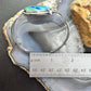 Sterling Silver Southwestern Style Large Oval Azurite Decorated Bracelet For Women