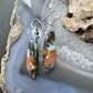 Sterling Silver Tilde Shape Chrysocolla Slab Dangle Earrings For Women #228