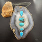 Sterling Silver Southwestern Style Kingman Turquoise 32" Necklace For Women #1