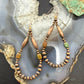 Southwestern Style Copper 3-5mm Navajo Pearl Beads Dangle Earrings For Women