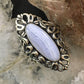 Carolyn Pollack Southwestern Style Sterling Silver Oval Blue Lace Agate Ring For Women