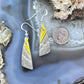 Sterling Silver Triangle Bumblebee Jasper Slab Dangle Earrings For Women #173