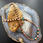 Southwestern Style .5-9mm Copper Navajo Pearl Round & Cylinder w/Sonoran Turquoise For Women #2 0" Necklace