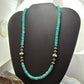 Sterling Silver Southwestern Style Blue Turquoise Beads & Sterling Beads 18"-20" Necklace