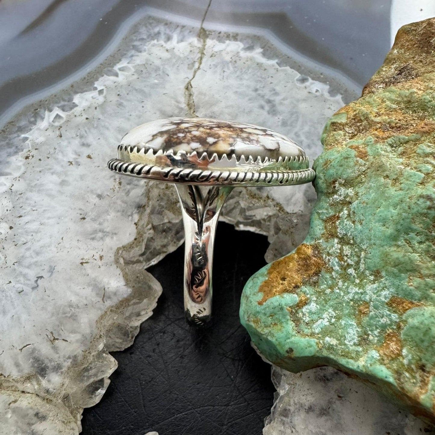 Sterling Silver Southwestern Style Wild Horse Heart Ring Size 10 For Women