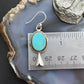 Sterling Silver Southwestern Style Turquoise Squash Blossom Dangle Earrings For Women #1
