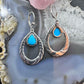 Carolyn Pollack Sterling Silver Teardrop Sleeping Beauty Turquoise Hoop Dangle Earrings For Women