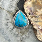 Sterling Silver Southwestern Style Teardrop Shattuckite Decorated Ring Size 7 For Women