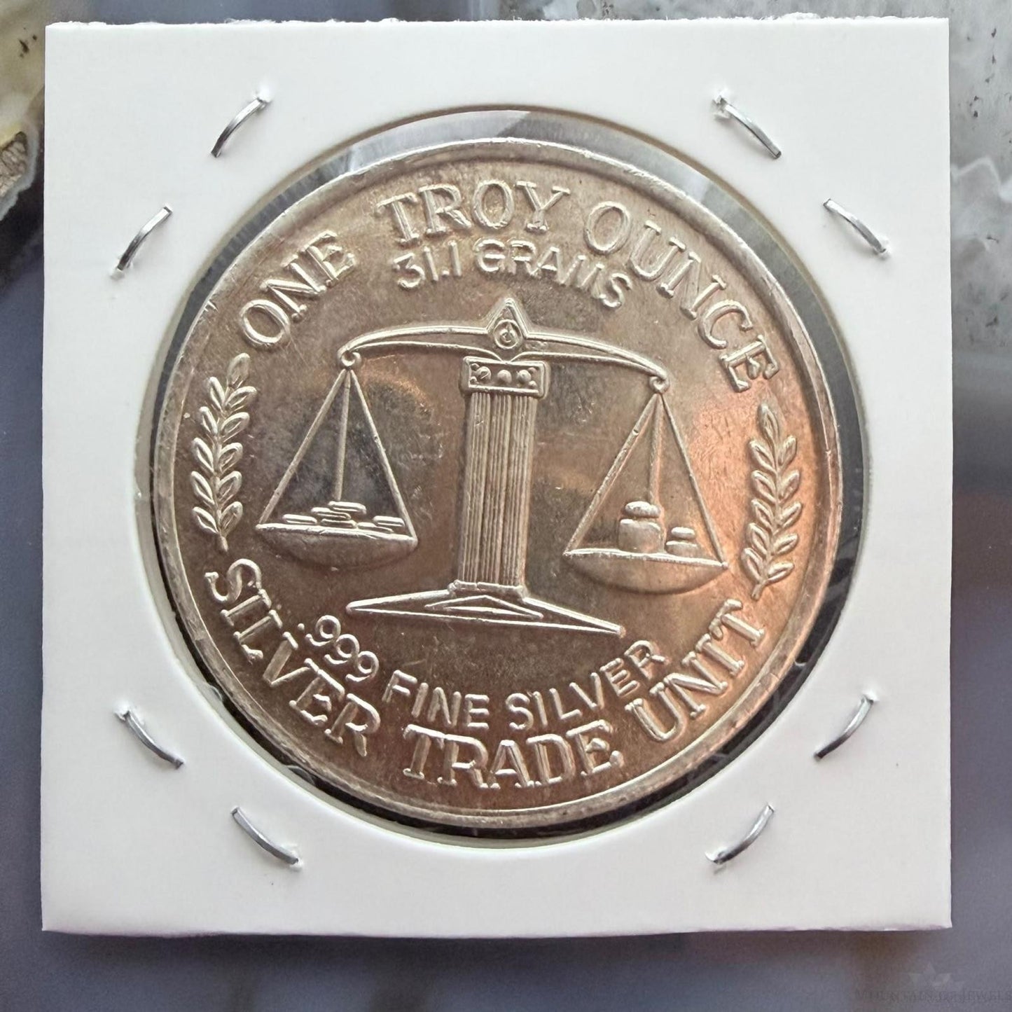 1.0 Troy Ounce .999 Pure Silver Morgan Design Round Silver Trade Unit #61226-5LX