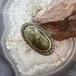 Sterling Silver & 14K Large Oval Jasper and Marcasite Fashion Ring Size 8 For Women