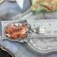 Sterling Silver Southwestern Style Oval Peanut Obsidian Decorated Pendant For Women