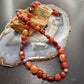 Carolyn Pollack Sterling Silver Carnelian & 9 Swirl Beads 23"-26" Necklace For Women