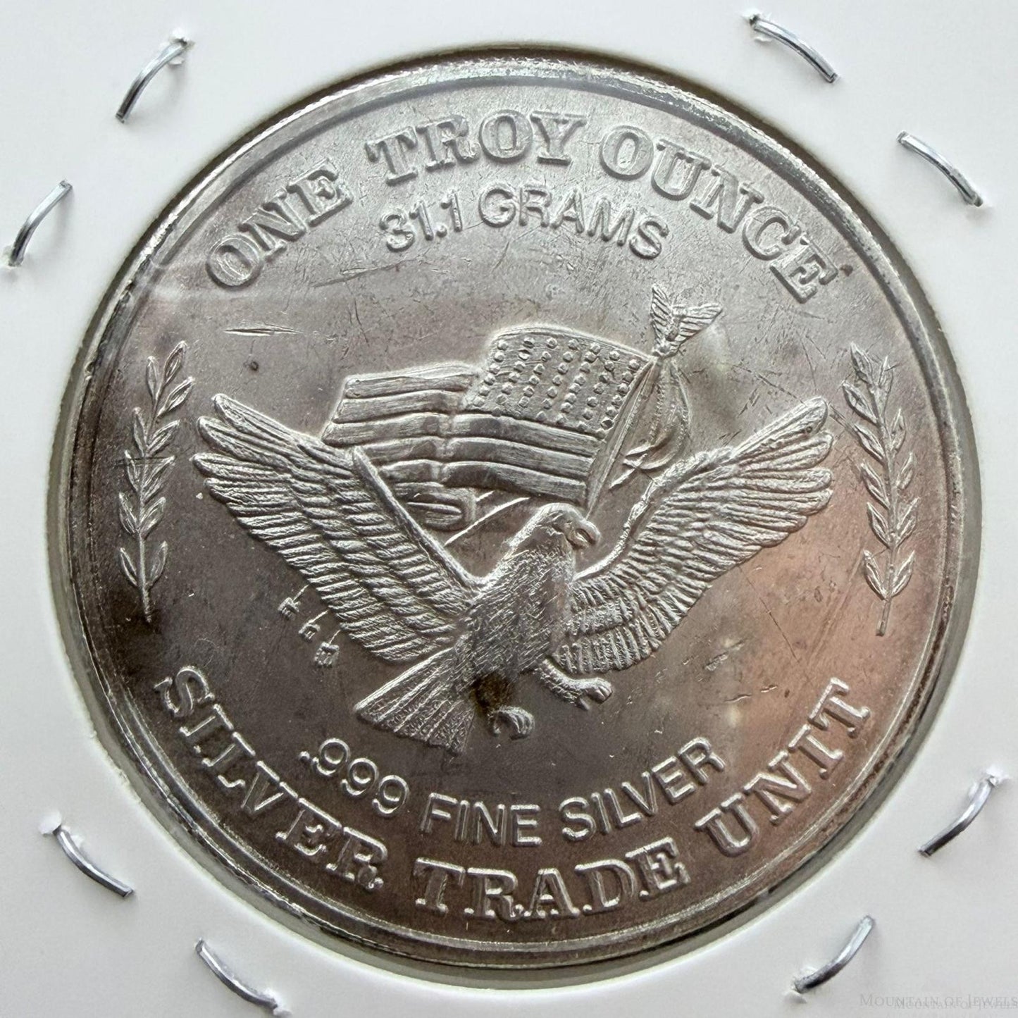 1981 1.0 Troy Ounce .999 Fine Silver Trade Unit Minted Stockpile VF-XF #121325-8DE