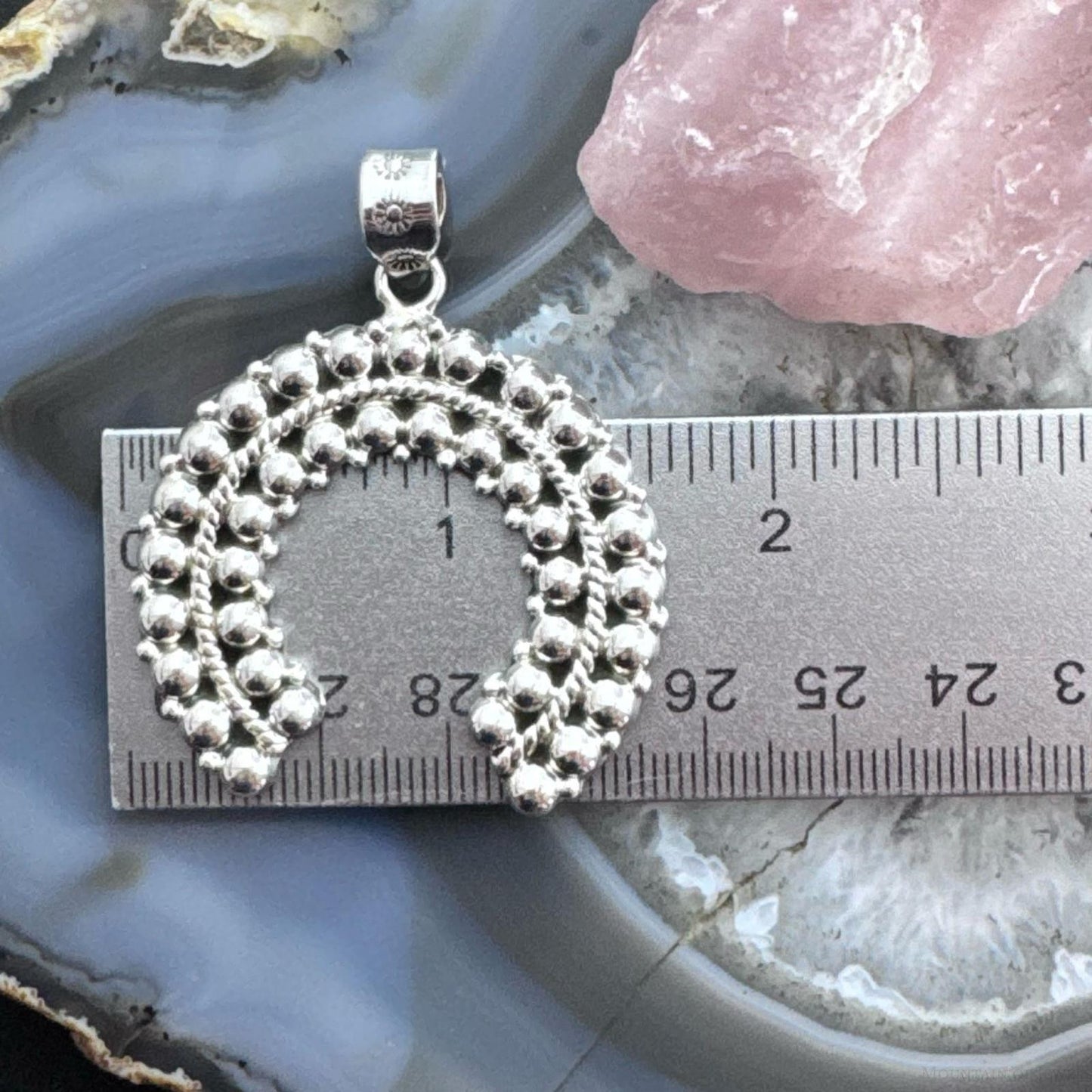 Southwestern Style Sterling Silver Decorated Unisex Cluster Naja Pendant