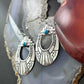 Tommy & Rosita Singer Sterling Silver Dot Turquoise Engraved Dangle Earrings For Women