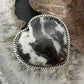 Sterling Silver Southwestern Style White Buffalo Heart Shape Ring Size 9 For Women