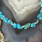 Sterling Silver Natural Turquoise & MOP Beads 18" Necklace For Women