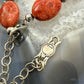 Carolyn Pollack Sterling Silver Oval Coral Beads 17"-20" Necklace For Women