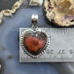 Sterling Silver Southwestern Style Seam Agate Heart Decorated Pendant For Women #1