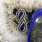 Carolyn Pollack Sterling Silver 2 Curved Pear Lapis Decorated Ring Size 6 For Women