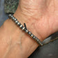 Sterling Silver 5mm Navajo Pearl Beads Stretch Bracelet For Women
