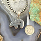 Vintage Native American Silver Fetish Bear Pendant For Women