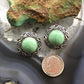 Carolyn Pollack Sterling Silver Round Green Turquoise Decorated ClipOn Earrings