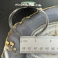 Sterling Silver Southwestern Style Large Oval Variscite Decorated Bracelet For Women #1