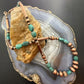 Southwestern Style 3-9.5mm Copper Navajo Pearl,Cylinder&Turquoise Beads Necklace For Women