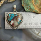 Sterling Southwestern Style Turquoise Spiny Oyster Heart Pendant For Women #2