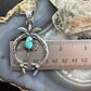 Kevin Billah Native American Sterling Silver Turquoise Decorated Unisex Naja Pendant #2