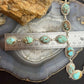 Sterling Silver Southwestern Style Oval Turquoise #8 Lariat 28" Necklace For Women