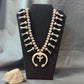 Vintage Native American Silver Squash Blossom w/Naja Necklace For Women