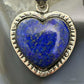 Sterling Silver Southwestern Style Lapis Heart Decorated Pendant For Women #4